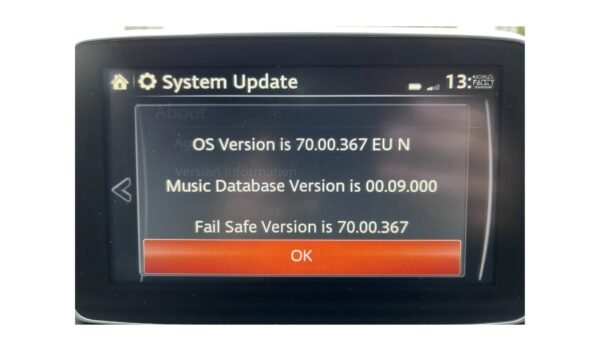 2013-2018 Mazda Connect 1 system version upgrade 56-70