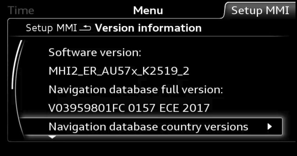 How to identify your Audi MMI system version